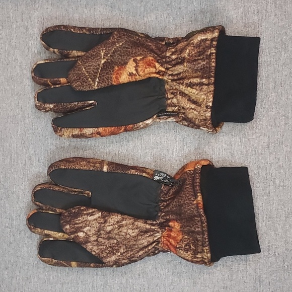 John Deere Mossy Oak Breakup Camouflage Fleece Lined Thinsulate Gloves Size XL - Picture 3 of 9